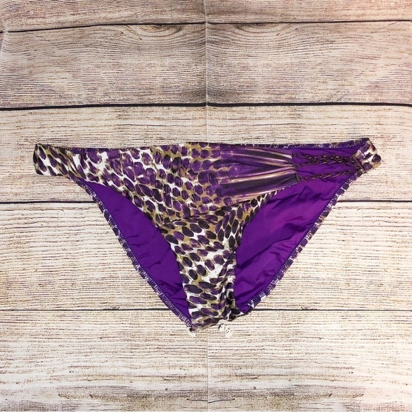 BECCA by Rebecca Virtue On the Prowl Tankini Set Halter Neck Animal Print S/M - Picture 5 of 14